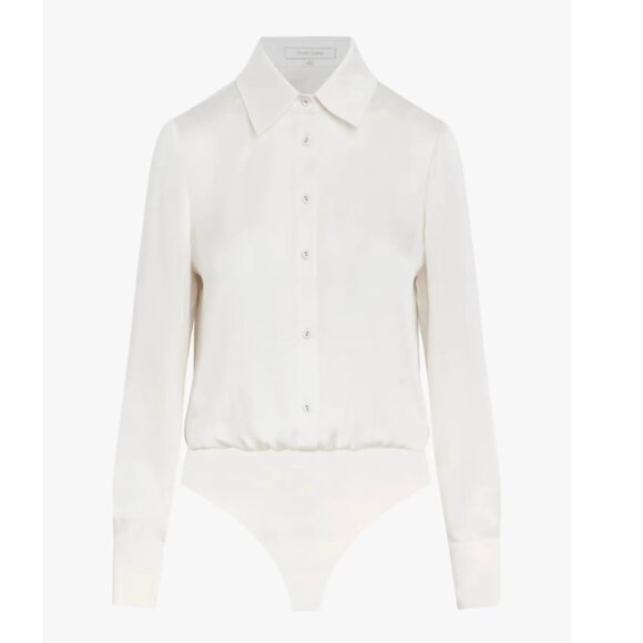 NWT Favorite Daughter Take Me Seriously Bodysuit Ivory Off White M/L - Picture 3 of 8